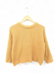 セブンデイズサンデイ SEVENDAYS＝SUNDAY ニット セーター 無地 シンプル ビッグシルエット 長袖 F からし色 マスタード /TT32