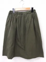 B&Y ユナイテッドアローズ BEAUTY&YOUTH ビューティー&ユース スカート ギャザー ロング 無地 シンプル カーキ /FT17