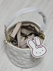 うさぎ柄バケットバッグ