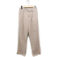 ローリーズファーム LOWRYS FARM タック スリット ストレート パンツ 無地 M ベージュ /FT34
