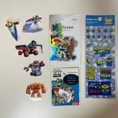 ディズニー ピクサー トイストーリー ステッカー ダイアリーデコ ゴー クラシックヴィンテージ レトロ ウッディ バズ エイリアン