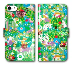 Kayo Horaguchi ホラグチカヨ デザイン arrows We F-51B / FCG01 対応 ケース 手帳型 スマホケース カバー アローズ we F51B アンドロイド スマートフォン スマホカバー 軽量 カード収納 動物 アニマル柄 ウサギ 