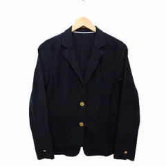 バビロン BABYLONE テーラード ジャケット シングル シンプル コットン 綿 38 ブラック 黒 /HT29