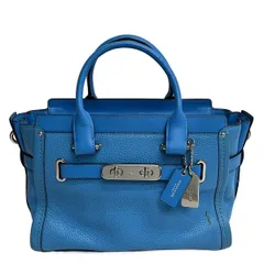COACH(コーチ) ハンドバッグ スワッガー27 キャリーオール 34816 ブルー レザー