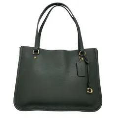 COACH(コーチ) トートバッグ美品  タイラー キャリーオール C3768 ダークグリーン レザー