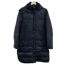theory(セオリー) ダウンコート サイズS レディース美品  - ダークネイビー 長袖/ジップアップ/フード着脱可/冬