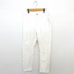 ビーミングバイビームス B:MING LIFE STORE by BEAMS パンツ テーパード ジップフライ 無地 シンプル 綿 コットン M 白 ホワイト /TT29