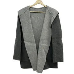 theory(セオリー) コート サイズP M レディース美品  - ダークグレー×ライトグレー 長袖/リバーシブル/カシミヤ混/秋/冬