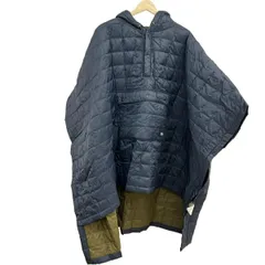 TAION(タイオン) ポンチョ レディース - ダークネイビー キルティング/フード付き/ダウンポンチョ/秋/冬