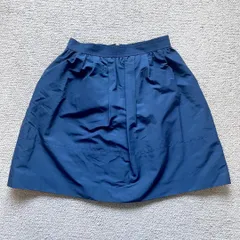 ESTNATION ギャザーミニスカート 36 ナイロン 日本製 ブルー