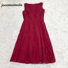 ホコモモラ 42 XL ワンピース ワインレッド 綿 ノースリーブ フレア