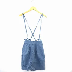 アングリッド UNGRID サロペット 無地 シンプル スカート ひざ丈 コットン 綿 M ライトブルー /MT2