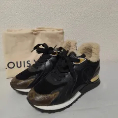 極美品 ルイヴィトン ランアウェイライン モノグラム ボアスニーカー