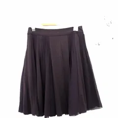 アナトリエ ANATELIER フレアスカート 配色 ひざ丈 シンプル ウール混 38 パープル 紫 /MT51