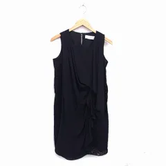 ロッソ ROSSO アーバンリサーチ ワンピース Iライン ひざ下 タック 花柄 ノースリーブ FREE 黒 ブラック /NT11