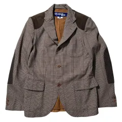 S ジュンヤワタナベ COMME des GARCONS パッチワーク CHECK Single 3B ブレーザー
