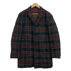 TAKEOKIKUCHI(タケオキクチ) ダウンコート サイズ3 L メンズ美品  - ネイビー×ボルドー×マルチ 長袖/チェック柄/冬