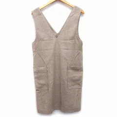 ロペピクニック ROPE Picnic ジャンパースカート ワンピース ロング ヘリンボーン 総柄 36 ブラウン 茶 /HT22