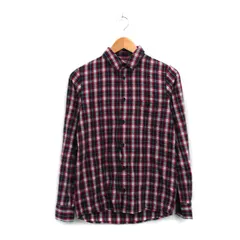 アズールバイマウジー AZUL by moussy シャツ ブラウス 長袖 チェック S ネイビー 紺 /KT23