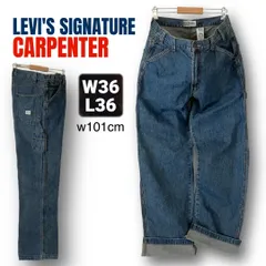 リーバイス  シグネチャー★カーペンター★Levi’s SIGNATURE / CARPENTER★ワイドストレートジーンズ★w36/101cm    #2601J081のサムネイル