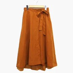 チャオパニック ティピー CIAOPANIC TYPY フレア スカート ロング マキシ丈 ロングテール 無地 リボン ONE オレンジブラウン 茶 /HT29