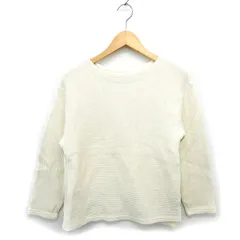 アーバンリサーチ ドアーズ URBAN RESEARCH DOORS ニット カットソー リブ ドロップショルダー スリット コットン 綿 長袖 One アイボリー /NT9