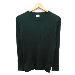 アーバンリサーチ ドアーズ URBAN RESEARCH DOORS セーター ニット リブ シンプル 長袖 丸首 綿混 One ダークグリーン 緑 /HT21