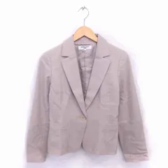 ナチュラルビューティーベーシック NATURAL BEAUTY BASIC テーラード ジャケット アウター 総裏地 ウール L ベージュ 薄茶 /TT8