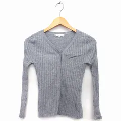 クミキョク 組曲 KUMIKYOKU ニット カーディガン Vネック 長袖 ショート丈 リブ 花 1 グレー /HT7