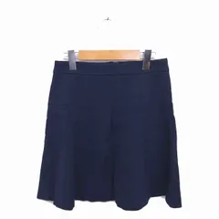 バナナリパブリック BANANA REPUBLIC フレア スカート ミニ 無地 シンプル 0 ネイビー 紺 /TT2