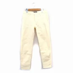 インディヴィ INDIVI パンツ テーパード ボトムス 綿 コットン シンプル 36 クリーム色 /KT7