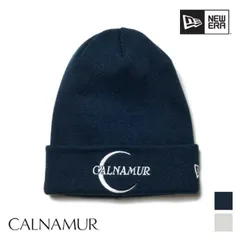 ニューエラ ビーニー NEW ERA 藤田ニコル ベーシック カフニット CALNAMUR カルナムール コラボ ニット帽 ニットキャップ ウィメンズ レディース BASIC CUFF KNIT ネイビー オフホワイト にこるん メール便 (241011)