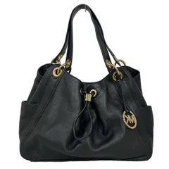 MICHAEL KORS(マイケルコース) トートバッグ - 黒 巾着型/ハンドル着脱可 レザー