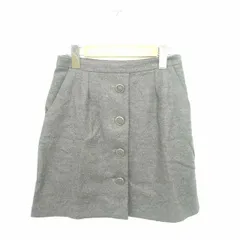 プロポーション ボディドレッシング PROPORTION BODY DRESSING スカート 台形 ミニ ウール 飾りボタン サイドジップ 1 グレー 灰 /TT32