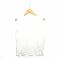 アメリカンホリック AMERICAN HOLIC カットソー Tシャツ ボートネック 無地 ノースリーブ L 白 オフホワイト /TT25