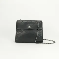 シャネル CHANEL マトラッセ バッグ ショルダーバッグ ラムスキン ブラック black 黒 シルバー金具 チェーンショルダーバッグ ココマーク