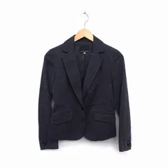 クリアインプレッション CLEAR IMPRESSION テーラード ジャケット シングル ウール混 総柄 2 ダークグレー 灰 /HT14