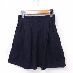 マウジー moussy スカート デニム ミニ フレア ジップ 0 インディゴ /FT26