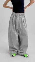 新品 BLACKUP ファーフィット バルーン ワイド イージーパンツ ブラック