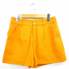 スピック&スパン Spick&Span パンツ ボトムス ショーパン ショート 無地 ミニ 毛 ウール アンゴラ混 カシミヤ混 34 マスタード からし /MT12