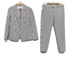 PaulSmith(ポールスミス) レディースパンツスーツ レディース 白×黒 ストライプ