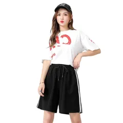 ハイウエスト トレーニング ランニング ボードパンツ 部屋着 パンツ スウェット かわいい スポーツ 人気 ルームウェア ゆったり ショーパン 短パン レディース パンツ 五分丈 ショートパンツ [Gincci]