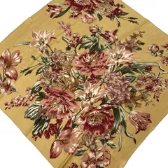 RalphLauren(ラルフローレン) スカーフ - ベージュ×レッド×マルチ 花柄