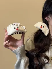 ヘアーアクセサリー 女子 キッズ 子供 ビッグ 団子 シリーズ 年 かわいい 団子 ヘアピン ヘア ロープ ぬいぐるみ ヘアピン クリップ　バンスクリップ　餃子　ぎょうざ