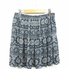 ギャップ GAP スカート ボトムス フレア 総柄 ミニ ショート 1 ネイビー ベージュ 紺 薄茶 /MT21