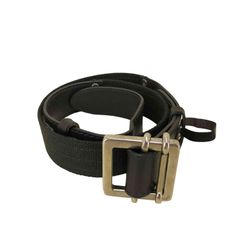 ドルチェアンドガッバーナ DOLCE&GABBANA レザー×キャンバス コンビバックルベルト メンズ 表記無 