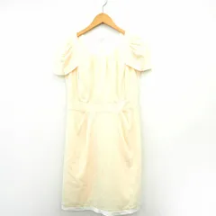 ペイトンプレイス PEYTON PLACE ワンピース 無地 シンプル 丸首 ウール 毛 Ｌ アイボリー /MT43