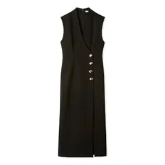 金ボタンジレワンピ SWFO244242BLK0