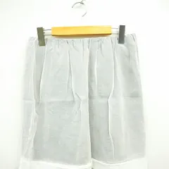 アダムエロペ Adam et Rope' スカート 台形 無地 ひざ丈 シンプル コットン 綿 38 オフホワイト /MT32