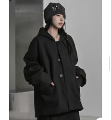 バイナリーワン ローベイ ウール フードコート ハーフコート